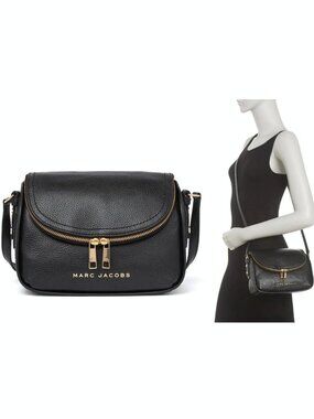 Marc Jacobs The Groove Black Leather Mini Messenger Bag